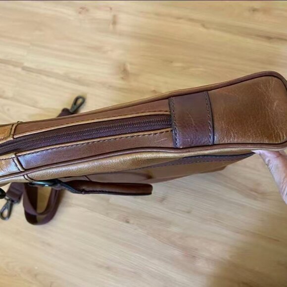 Fossil Mens Pebble Leather Briefcase - Picture 7 of 12